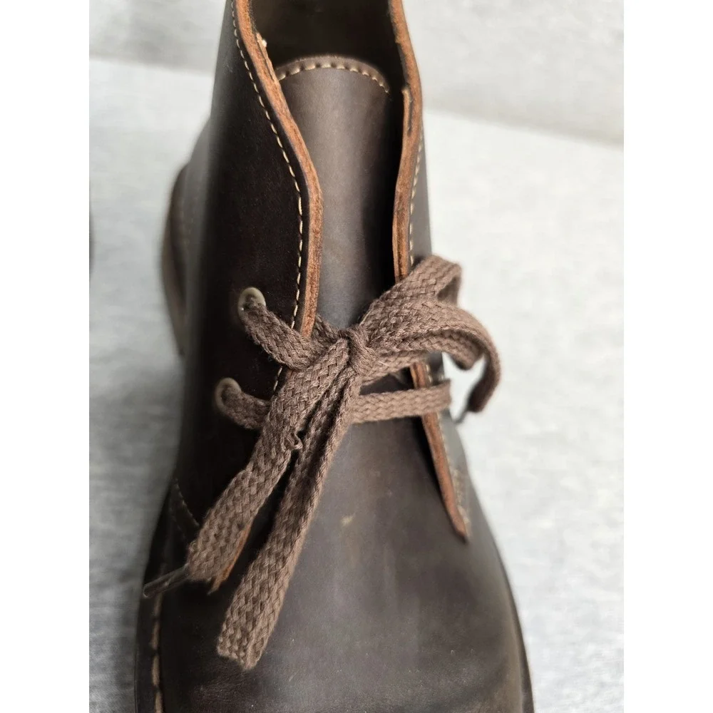 Clarks Bushacre 3 Men's Beeswax Leather Chukka Boots Size US 7 M (EU 39.5)